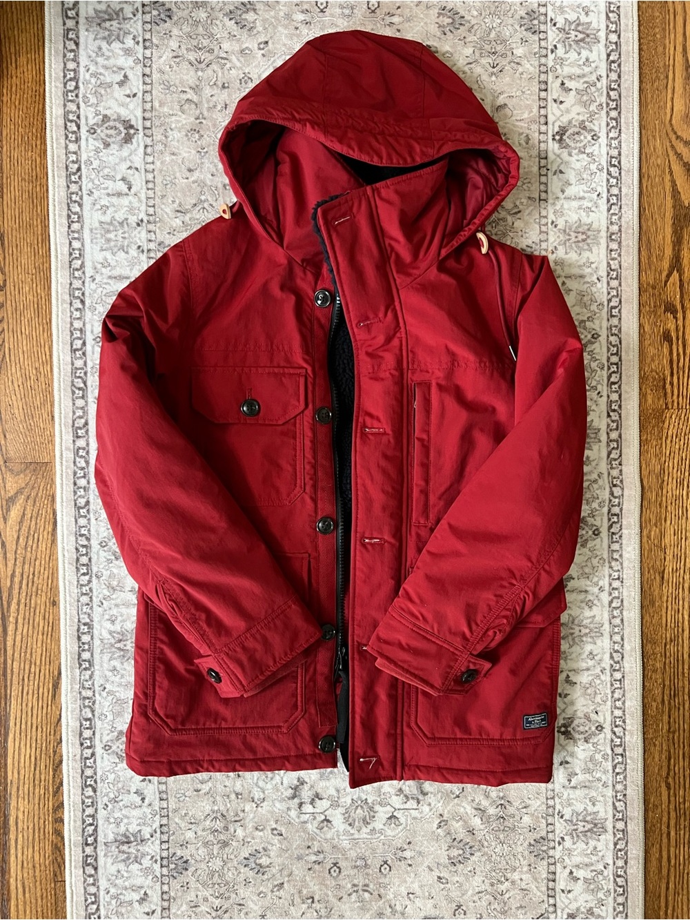 Abercrombie & Fitch Red Hooded Jacket